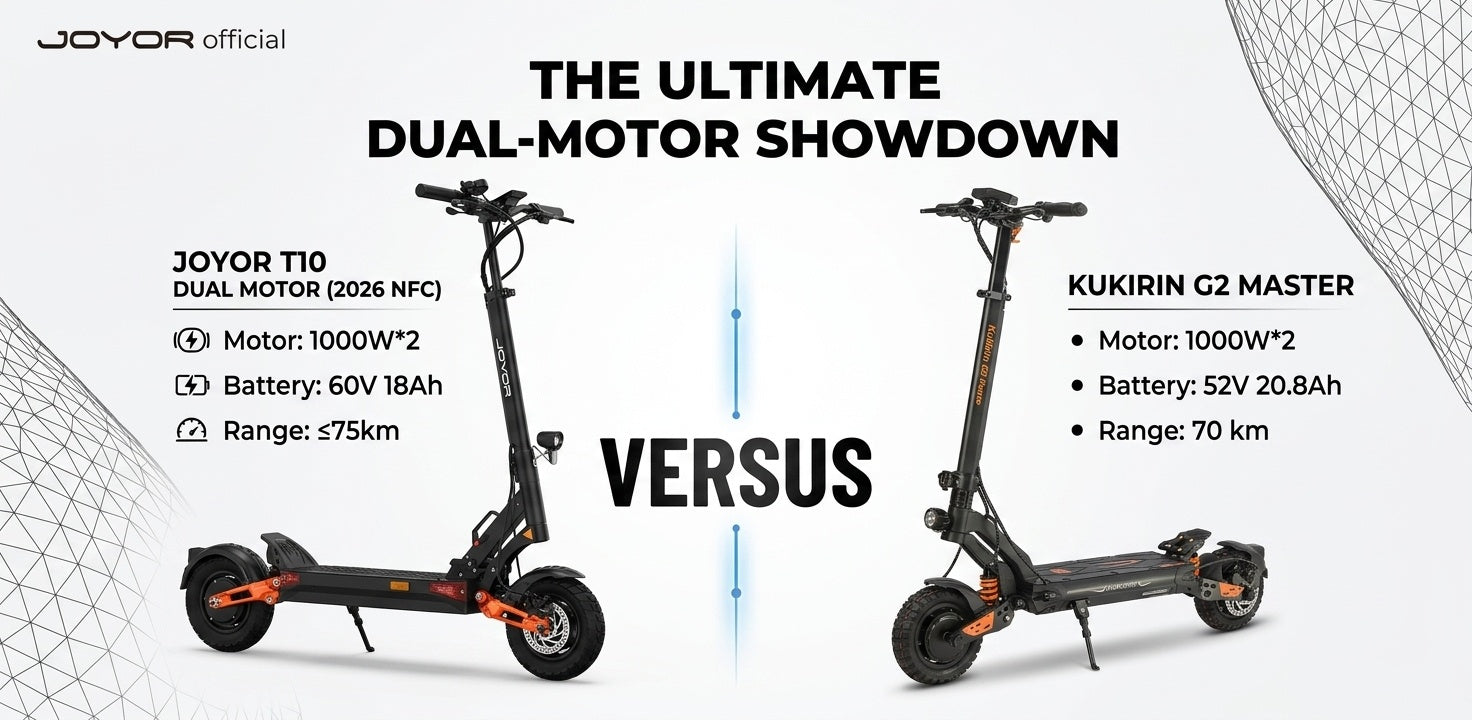 Joyor T10 vs KuKirin G2 Master: Which High-Performance E-Scooter Wins?