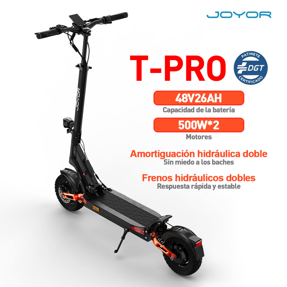 Joyor T-Pro Electric Scooter - Official product shot with features